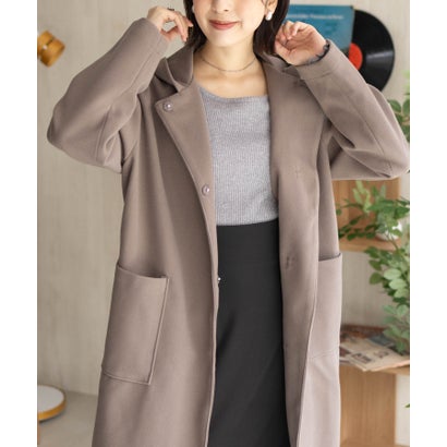 マックハウス Mac-House フードロングコート （モカ）