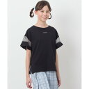アー・ヴェ・ヴェ a.v.v シアーギンガムキリカエスリーブTシャツ (ブラック)