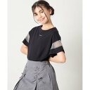 アー・ヴェ・ヴェ a.v.v シアーギンガムキリカエスリーブTシャツ (ブラック)