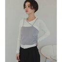 ティティベイト titivate アシメレイヤードキャミソールセットトップス (グレー)
