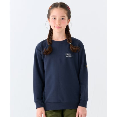 クリフ メイヤー KRIFF MAYER [120～170cm] マイニチ スウェット クルー 柔らか ストレッチ （ネイビー）