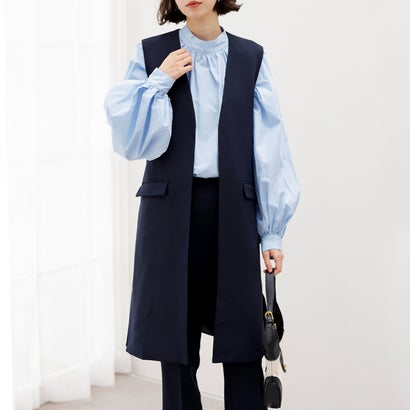 ジーラ GeeRA 【2点セット】ロングジレセットアップスーツ （ネイビー）