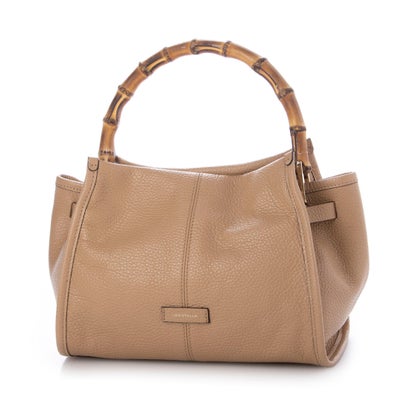 ロリステッラ LORISTELLA バンブーハンドルレザーバッグ （ベージュ）