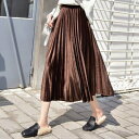ベルシー Belle Cie プリーツスカート スカート ビエラ ミモレ丈 かわいい シンプル レディース 韓国ファッション 上品 大人 かっこいい オフィス レディライク 秋冬 ロング フレア ウエストゴ