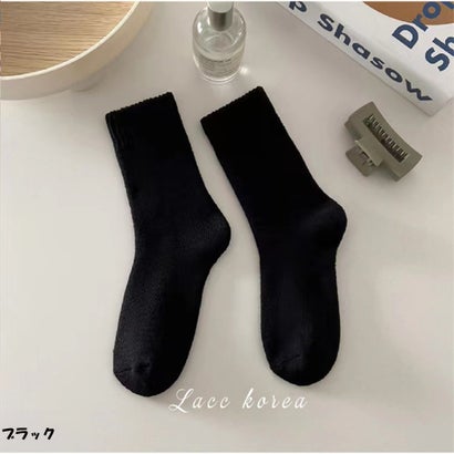 アンドカワイイ And Kawaii 靴下 ミッドカーフ 無地 厚手ソックス 秋冬用 あったか 防寒ソックス ルームソックス (ブラック) アンドカワイイ And Kawaii 靴下 ミッドカーフ 無地 厚手ソックス 秋冬用 あったか 防寒ソックス ルームソックス (ブラック)