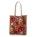 ジュエティ jouetie ゴブランフラワー フラットトートバッグ (RED)