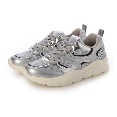 HEAL ME ヒールミー レディース 厚底メッシュスニーカー【滑りにくい/幅広3E】 125209　シルバーのサムネイル