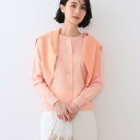 インディヴィ INDIVI 【洗える】ブラウスコンビ ニットカーディガン (オレンジ(065))