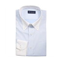 トーキョーシャツ TOKYO SHIRTS 【透け防止】 ボタンダウン 長袖 形態安定 ワイシャツ (サックス)