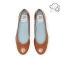 【25SS】【レイン対応】エマ フランシス Emma Francis フラットバレエシューズ (ライトブラウン エナメル)