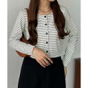 カラウティア callautia callautia クロップドボーダーカーディガン (ホワイト)