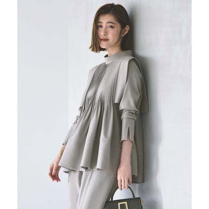 ルイルエブティック RUIRUE BOUTIQUE 【オケージョン対応】 結婚式 | ストレッチ | フロントピンタックフレアトップス&パンツセットアップ | 卒業式 セレモニー フォーマル オフィスカジュ