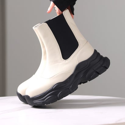 ヴィヴィアン VIVIAN 厚底サイドゴアスニーカーショートブーツ （アイボリー）