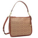 コーチ COACH ショルダーバッグ キャリー シグネチャー コーティドキャンバス ベージュ レディース COACH CC436 B4NQ4 (TAN RUST...