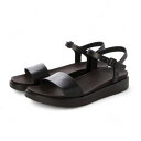 エコー ECCO ECCO フロート 本革 レディース フラット ストラップ サンダル EU35 (BLACK)