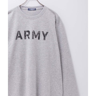 マックハウス Mac-House ミリタリープリント長袖Tシャツ （グレー）