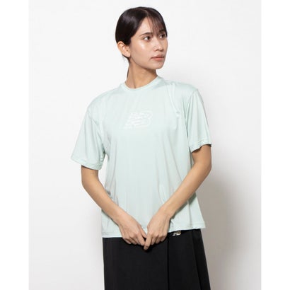 ニューバランス New Balance レディース 半袖機能Tシャツ リラックスグラフィックTシャツ_ AWT51135 （グリーン）