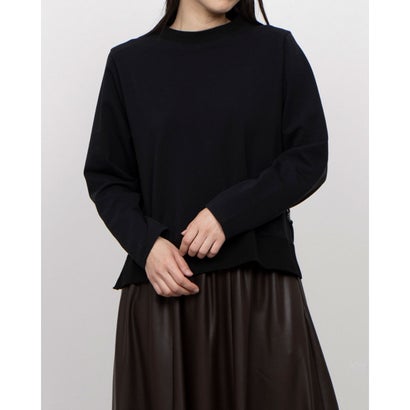 ララケセラ La La que sera STミニ裏毛スライダースリットプルオーバー （ブラック）