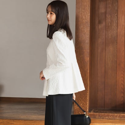 フォルムフォルマ form forma 【chaco】ふくれジャガードパール釦ジャケット 単品(セットアップ可)/セレモニー/卒入学式 （アイボリー）