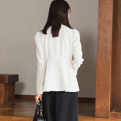 フォルムフォルマ form forma 【chaco】ふくれジャガードパール釦ジャケット 単品(セットアップ可)/セレモニー/卒入学式 （アイボリー）