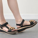 オー マイ サンダルズ Oh my Sandals メタルチェーンベルクロサンダル (ブラック)