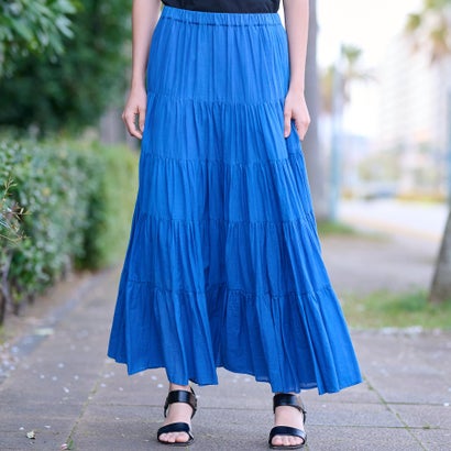 ドレステリア DRESSTERIOR コットンボイルティアードスカート （ブルー(093)）