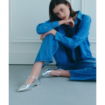 イェッカ ヴェッカ YECCA VECCA メリージェーンTストラップパンプス （シルバー）