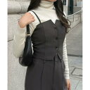 ジュノア JUNOAH バックレースアップビスチェ+スラックスパンツ set (チャコール)