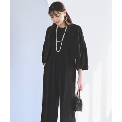 ルイルエブティック RUIRUE BOUTIQUE フレアスリーブジャケット&オールインワンスーツ (ブラック) ルイルエブティック RUIRUE BOUTIQUE フレアスリーブジャケット&オールインワンスーツ (ブラック)