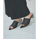 トランテアン ソン ドゥ モード 31 Sons de mode 【訳あり新品】ラメメッシュクリアヒールミュール (ブラック)