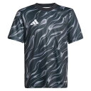 アディダス adidas アディダス adidas サッカー 半袖 トレーニング ジャージー キッズ JVV11 (JL9524 ブラック/グレーファ)