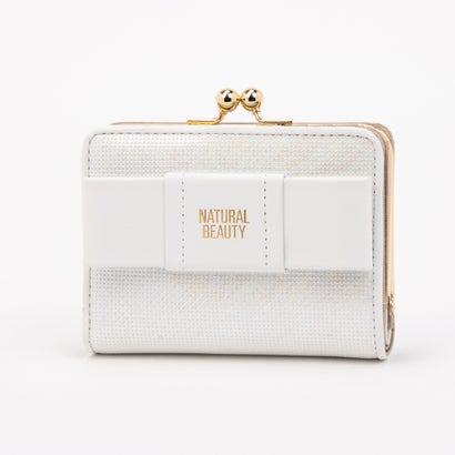 ナチュラルビューティー バッグアンドウォレット NATURAL BEAUTY BAG & WALLET イリゼ 2つ折り財布 がま口 リボンデザイン (ホワイト) ナチュラルビューティー バッグアンドウォレット NATURAL BEAUTY BAG & WALLET イリゼ 2つ折り財布 がま口 リボンデザイン (ホワイト)