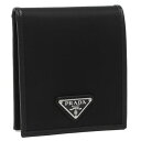 プラダ PRADA 二つ折り財布 トライアングル ブラック メンズ PRADA 2MO513 2DMH F0002 (NERO)