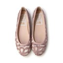 ラウナレア Launa lea 【25SS】【数量限定】フラワーシフォンラウンドトゥバレエシューズ(B1605A) (ピンクZ)