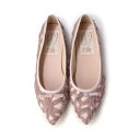 ラウナレア Launa lea 【25SS】【数量限定】フラワーシフォンポインテッドトゥバレエシューズ(B4605A) (ピンクZ)