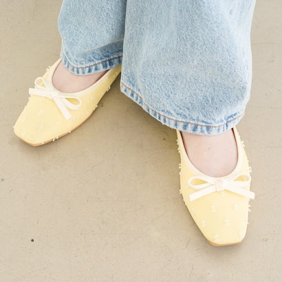 ラウナレア Launa lea 【25SS】スクエアトゥバレエシューズ(B7609A) （イエローZ/C）