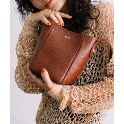 ビュレ Beau're 牛革 カウレザー バケツ型 ワンショルダー miniバッグ 牛革 本革 B-25023 （ブラウン）