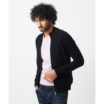 ミッシェルクランオム MICHEL KLEIN homme クラシカルニットZIPアップカーディガン （ブラック(94)）