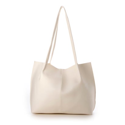 スタイルブロック STYLEBLOCK レザー調ビッグトートバッグ （ホワイト）