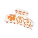メタルアンドプラスチック METAL&PLASTIC フラワーズシリーズ バンスクリップ L (BLANC/ORANGE)