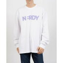 ノルディ NERDY BIG BLENK LOGO L/S T-SHIRT (WHITE) ビッグブレンクロゴ長袖Tシャツ(ホワイト)