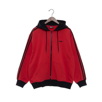 ノルディ NERDY NY COLOR BLOCK HOODIE ZIP-UP (RED) NYカラーブロックフーディージップアップ(レッド)