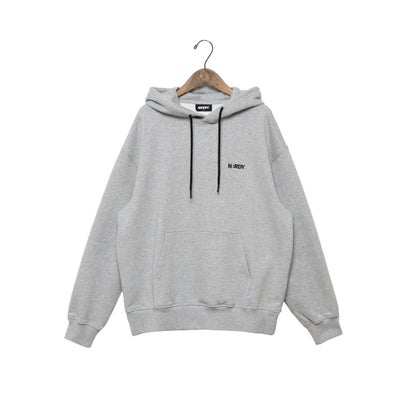 ノルディ NERDY BLENK LOGO HOODIE (MELANGE GRAY) ブレンクロゴフーディー(メランジグレー)