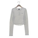 ノルディ NERDY W'S STRIPE L/S T-SHIRT (IVORY) ストライプ長袖Tシャツ(アイボリー)(4)