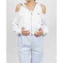 ノルディ NERDY W'S OPEN SHOULDER HOODIE ZIP-UP (WHITE) オープンショルダーフーディージップアップ(ホワイト)