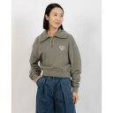 ノルディ NERDY W'S SOUFFLE PIGMENT CROPPED SWEATSHIRT (KHAKI) ソッフルピグメントクロップドスウェットシャツ...