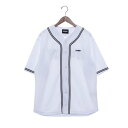 ノルディ NERDY BASEBALL S/S TRACK TOP (WHITE) ベースボール 半袖 トラック トップ(ホワイト)