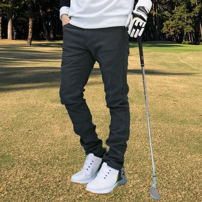 トップイズム TopIsm ゴルフパンツ メンズ 裏起毛 暖か チノパン スキニーパンツ あったか 極上ストレッチ 防寒 ウエストゴム スリム YKK イージーパンツ 秋冬 （8-チャコール）