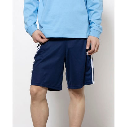 アディダス adidas メンズ ジャージハーフパンツ トレイン エッセンシャルズ ピケ スリーストライプス トレーニングショーツ IB8246 （ダークブルー/ホワイト）