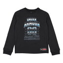 アンダーアーマー UNDER ARMOUR ジュニア 長袖Tシャツ UAカンファレンス チャンピオンズ ロゴ ロングスリーブ Tシャツ 1390014 (Black / Ether Blue)